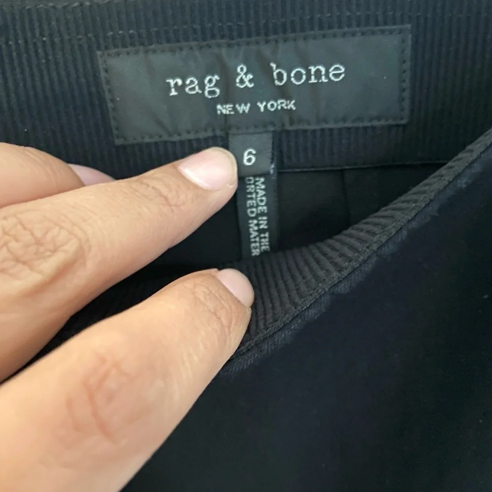 Rag & Bone Simone Slim Ankle Black Pant leggings - Picture 7 of 11